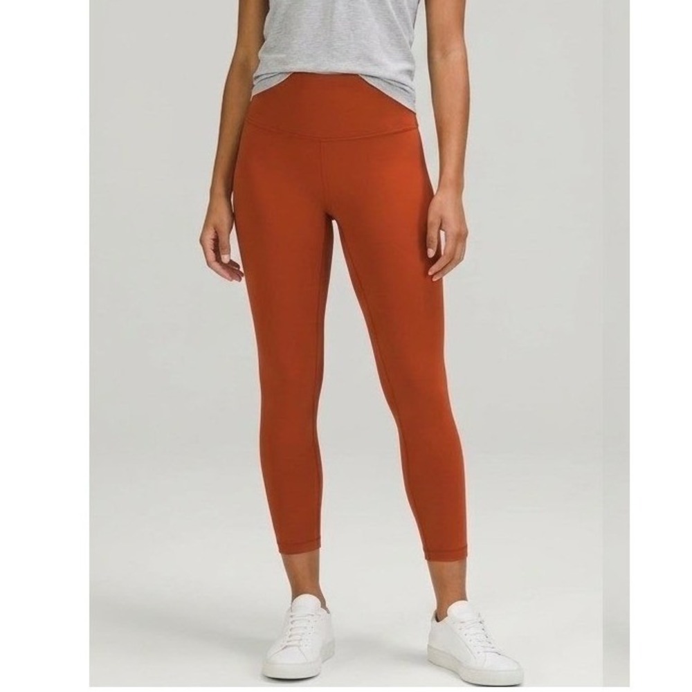 Lululemon Align High Rise 25" Women's 4 Nulu Burnt Orange Yoga Leggings Pants
